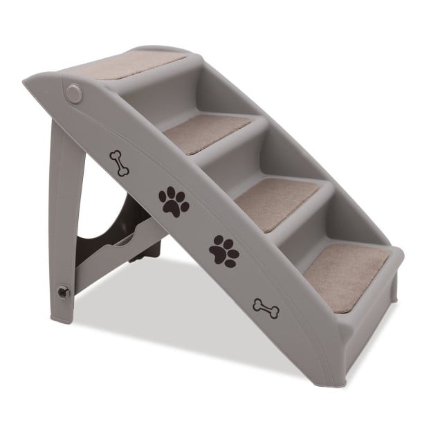 Furtastic 50cm Foldable Step Ladder Stairs - Grey Image 4