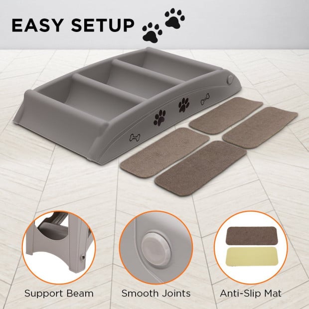 Furtastic 50cm Foldable Step Ladder Stairs - Grey Image 6