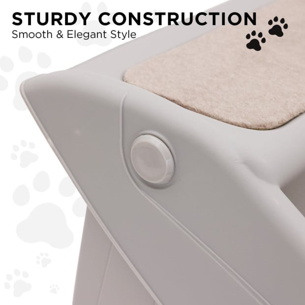 Furtastic 50cm Foldable Step Ladder Stairs - Grey Image 8
