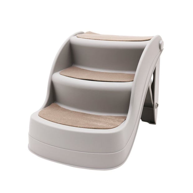 Furtastic 38cm Foldable Pet Stairs Ramp - Grey Image 2