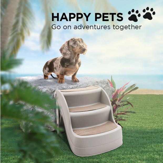 Furtastic 38cm Foldable Pet Stairs Ramp - Grey Image 10