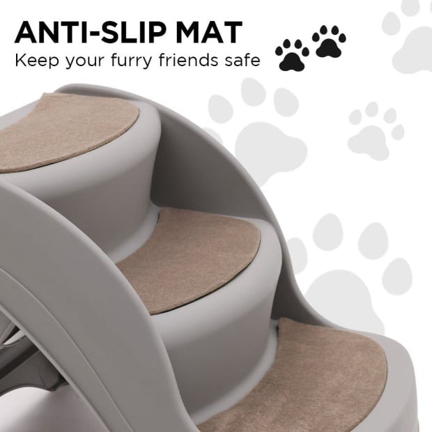Furtastic 38cm Foldable Pet Stairs Ramp - Grey Image 5
