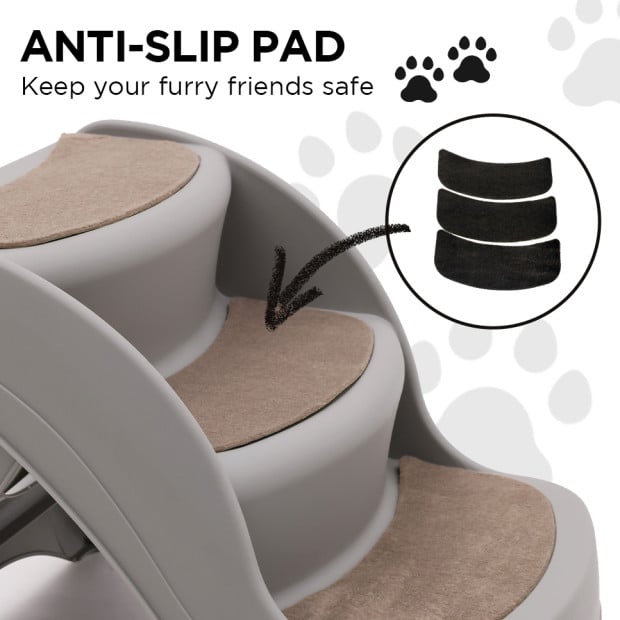 Furtastic 38cm Foldable Pet Stairs Ramp - Grey Image 13
