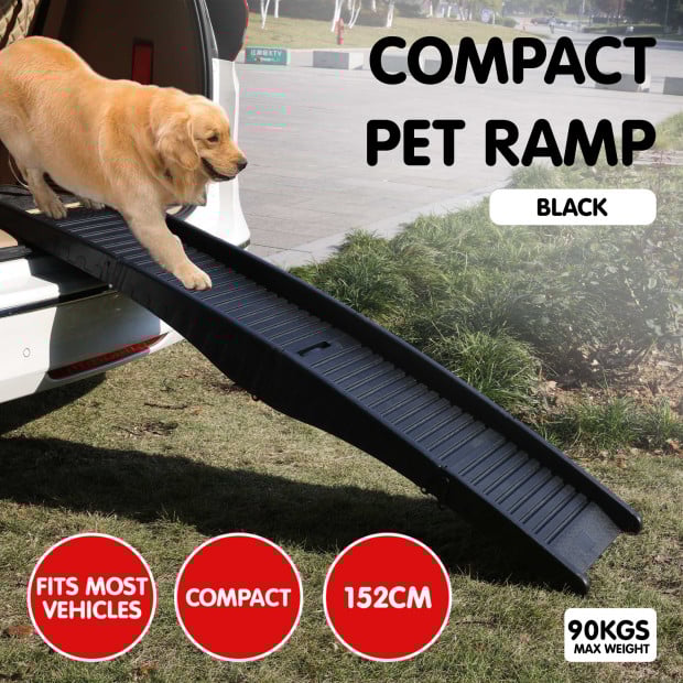Furtastic 152cm Portable Dog Pet Ramp - Black