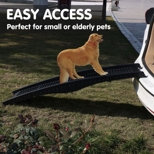Furtastic 152cm Portable Dog Pet Ramp - Black Image 4