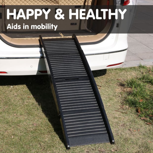 Furtastic 152cm Portable Dog Pet Ramp - Black Image 5