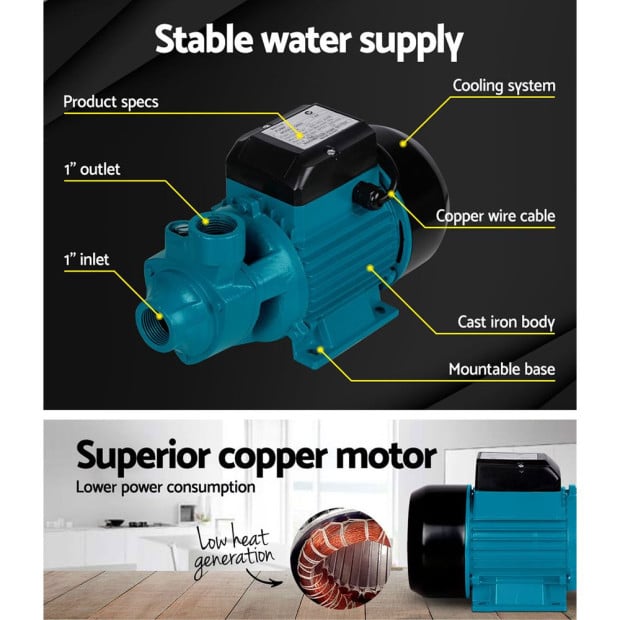 Peripheral Pump Clean Water Garden Boiler Car Wash Irrigation QB80 Image 4