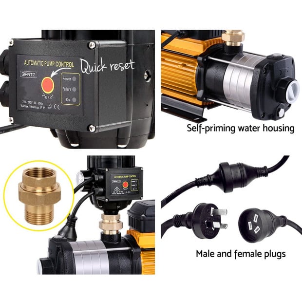 Multi Stage Water Pump Pressure Rain Tank Garden Irrigation 2000W Image 5