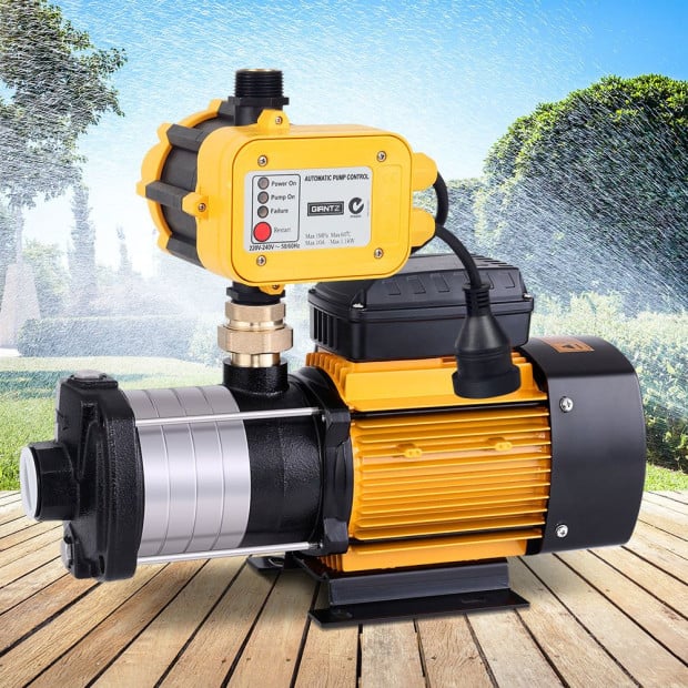 Multi Stage Water Pump Pressure Rain Tank Irrigation 2000W Yellow Image 8