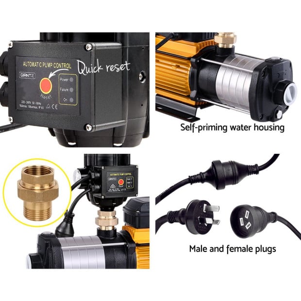 Multi Stage 2500W Water Pump Pressure Rain Tank Farm House Irrigation Image 5