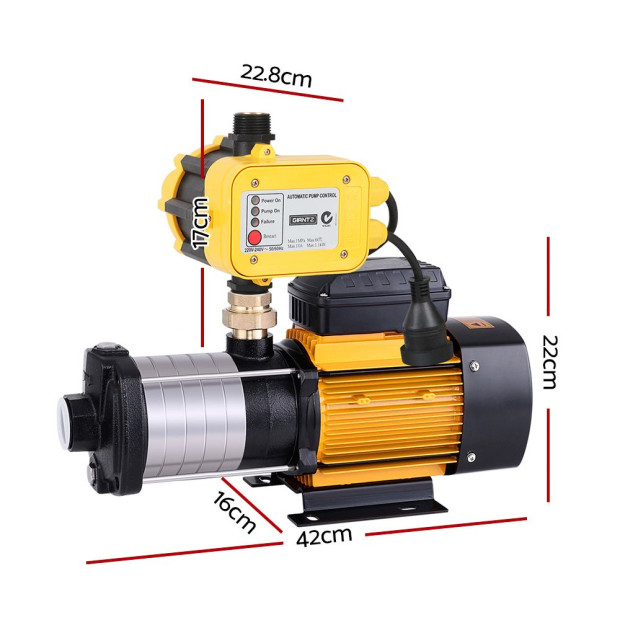 Multi Stage Water Pump Pressure Rain Tank Garden Irrigation 2500W Image 2