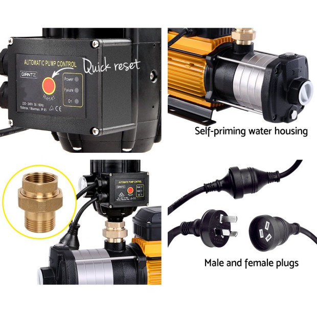 Multi Stage Water Pump Pressure Rain Tank Garden Irrigation 2500W Image 5