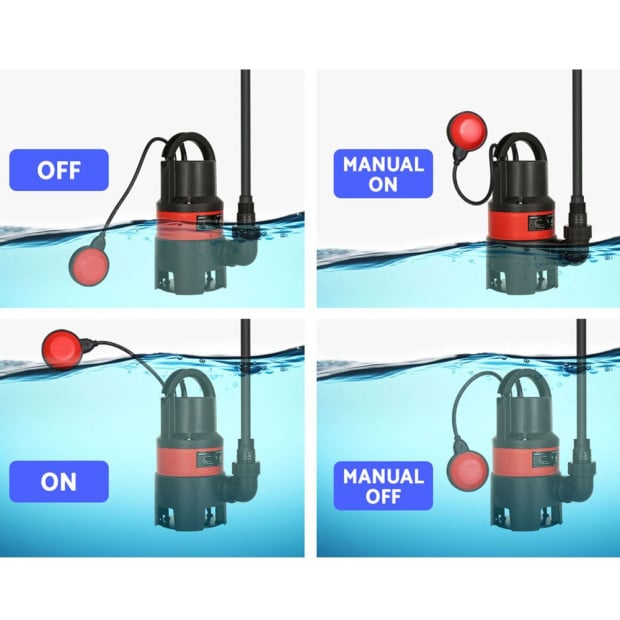 400W Water Pump Dirty Submersible Sump Swim Pool Flooding Pond Clean Image 7