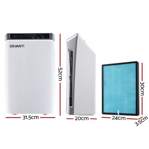 Air Purifier Home Hepa Filter Odour Virus Smoke Pm2.5 Remover Image 2