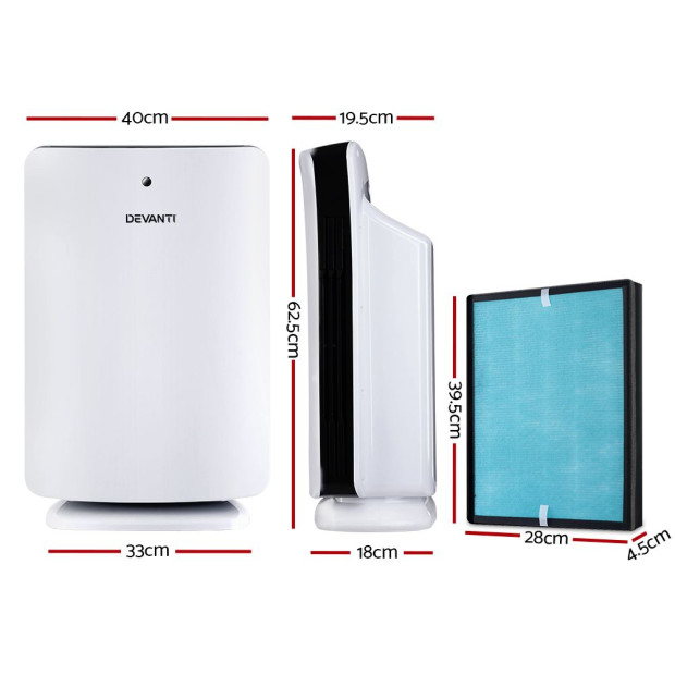 Air Purifier Freshener Carbon Hepa Filter Home Office Odour Cleaner Image 2