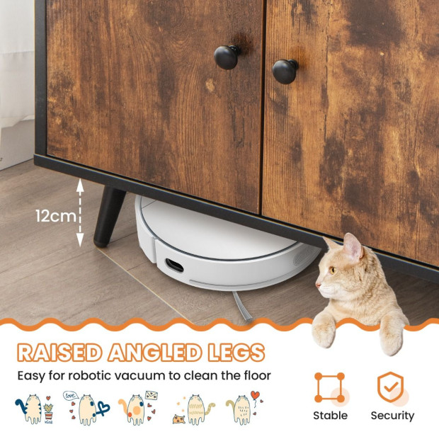 Modern Hidden Cat Litter Box Furniture For Indoor Cats Image 11