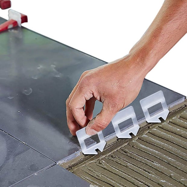 2000x 2MM Tile Leveling System Clips Spacer Tiling Tool Floor Wall