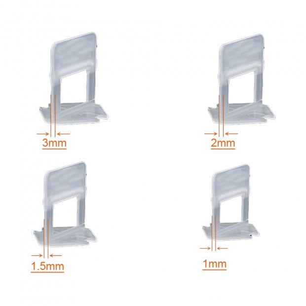 Tile Leveling Tiling Spacer Clips 1mm Image 3