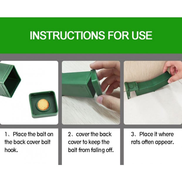 4 Green Mouse Rat Mice Trap Live Capture Safe Reusable Image 9