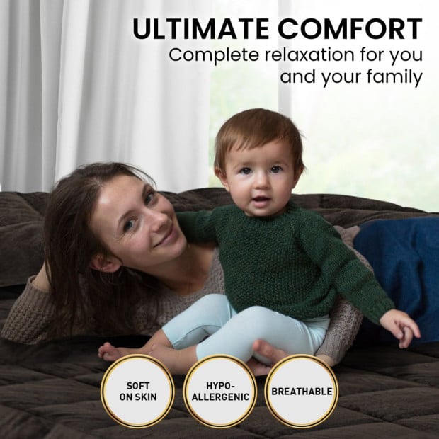 Laura Hill 500GSM Faux Mink Quilt Comforter Doona Image 8