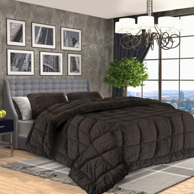 Laura Hill 800GSM Faux Mink Quilt Comforter Doona Image 14