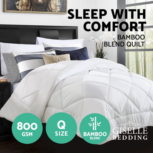 Bedding Microfiber Microfibre Bamboo Quilt Winter Duvet Doona Queen Image 3