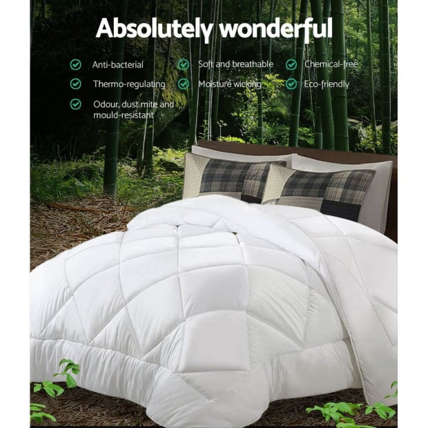 Bedding Microfiber Microfibre Bamboo Quilt Winter Duvet Doona Queen Image 4