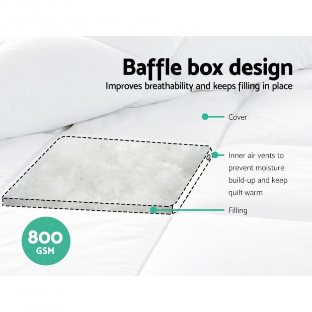 Bedding Microfiber Microfibre Bamboo Quilt Winter Duvet Doona Queen Image 5