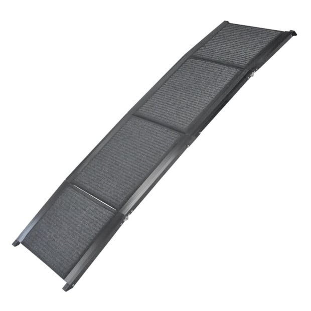 Furtastic Dog Pet Ramp Stairs Folding Aluminium Cats Non-Slip Felt Safety Image 2