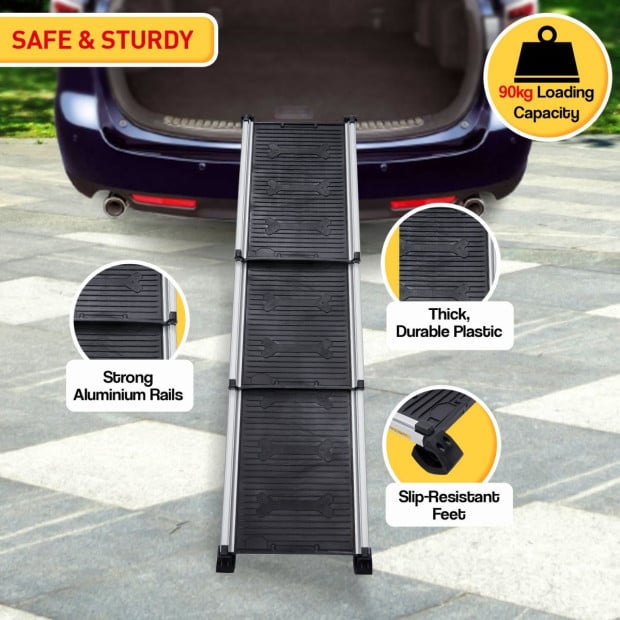Heavy-Duty Aluminium Telescopic Pet Ramp Image 5