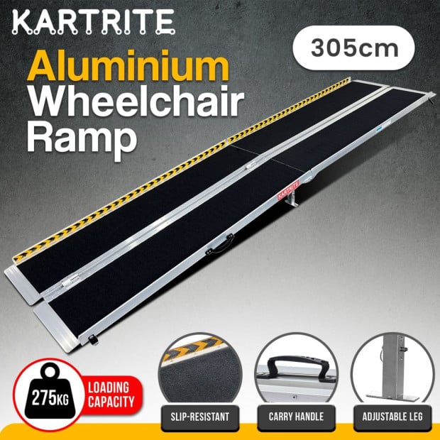 Kartrite Folding Aluminium Wheelchair Ramp 10FT Portable Mobility Access Ramp Image 15
