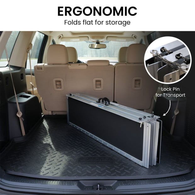 Kartrite Folding Aluminium Wheelchair Ramp 10FT Portable Mobility Access Ramp Image 8