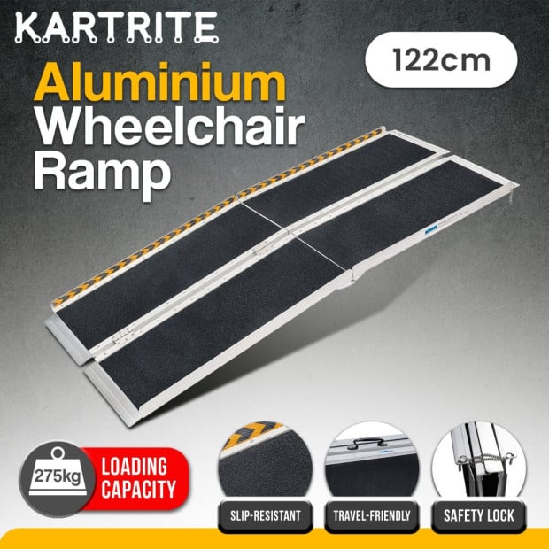 Kartrite Folding Aluminium Wheelchair Ramp 4FT Portable Mobility Access Ramp Image 16