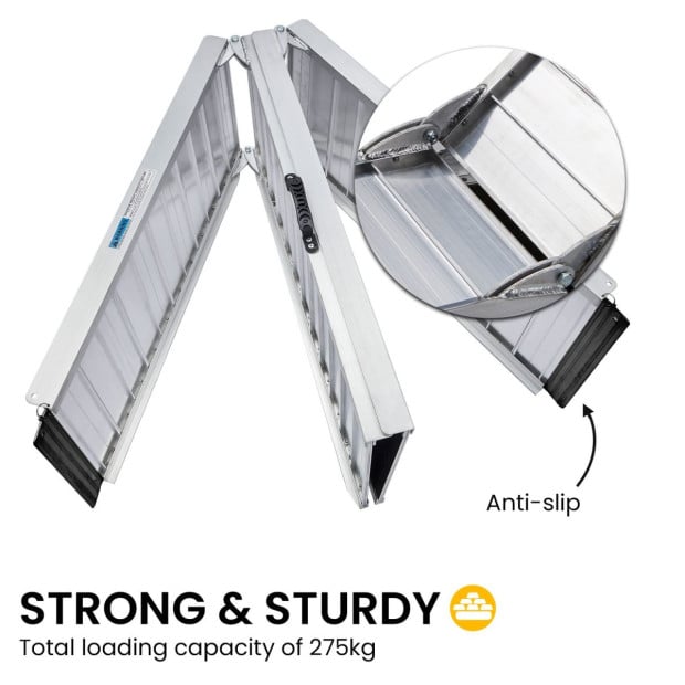 Kartrite Folding Aluminium Wheelchair Ramp 4FT Portable Mobility Access Ramp Image 11