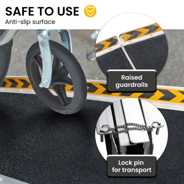 Kartrite Folding Aluminium Wheelchair Ramp 5FT Portable Mobility Access Ramp Image 10