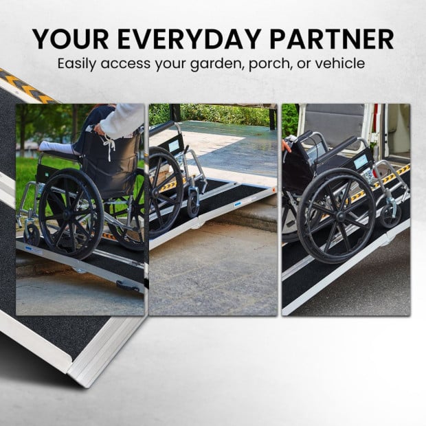 Kartrite Folding Aluminium Wheelchair Ramp 5FT Portable Mobility Access Ramp Image 12