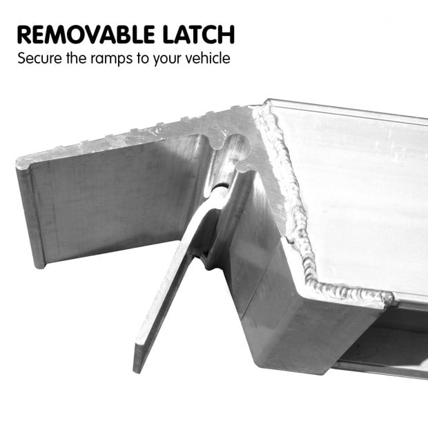 Aluminium Trailer Ramps - 200cm x 30cm Image 5