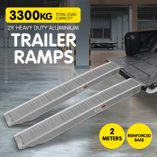 Aluminium Trailer Ramps - 200cm x 30cm Image 6
