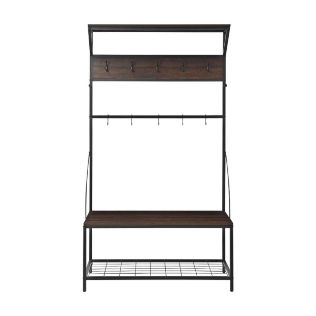 Sarantino 4in1 Hall Tree Entryway Coat Rack