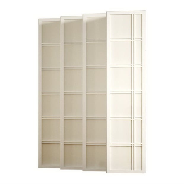 Room Divider Screen Privacy Wood Dividers Stand 8 Panel Nova White Image 4