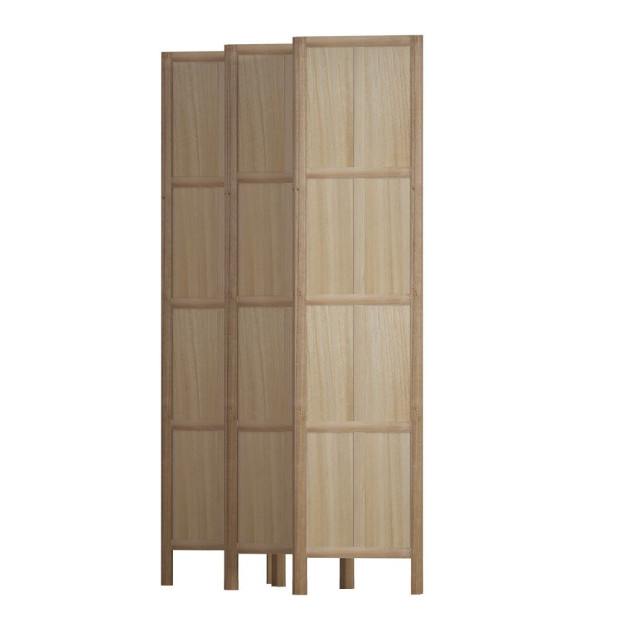 Jade Room Divider Screen Privacy Wood Dividers Stand 6 Panel Brown