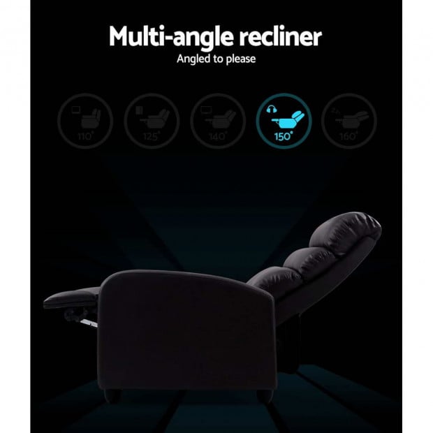 Luxury Recliner Chair Chairs Lounge Armchair Sofa Leather Cover Brown Image 3