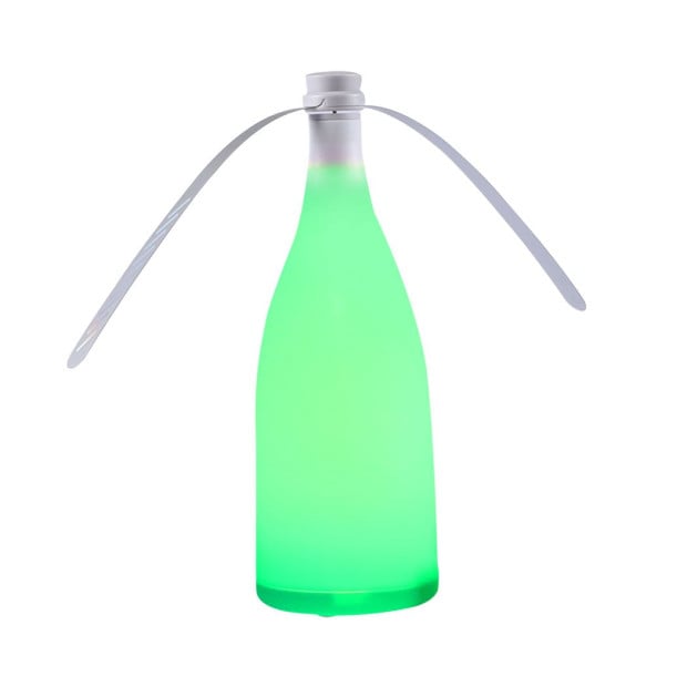 LED Repellent Fly Fan Indoor Outdoor Chemical Safe Trap Green
