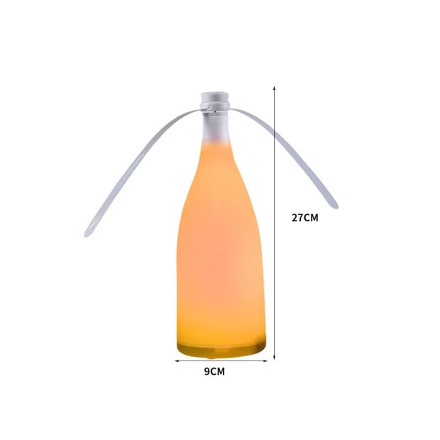 LED Repellent Fly Fan Indoor Outdoor Chemical Safe Trap Green Orange Image 3