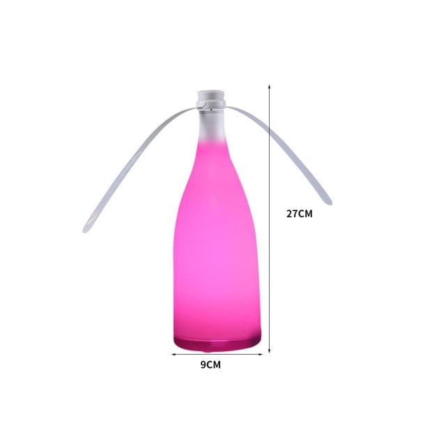 LED Repellent Fly Fan Indoor Outdoor Home Chemical Safe Trap Pink Image 3