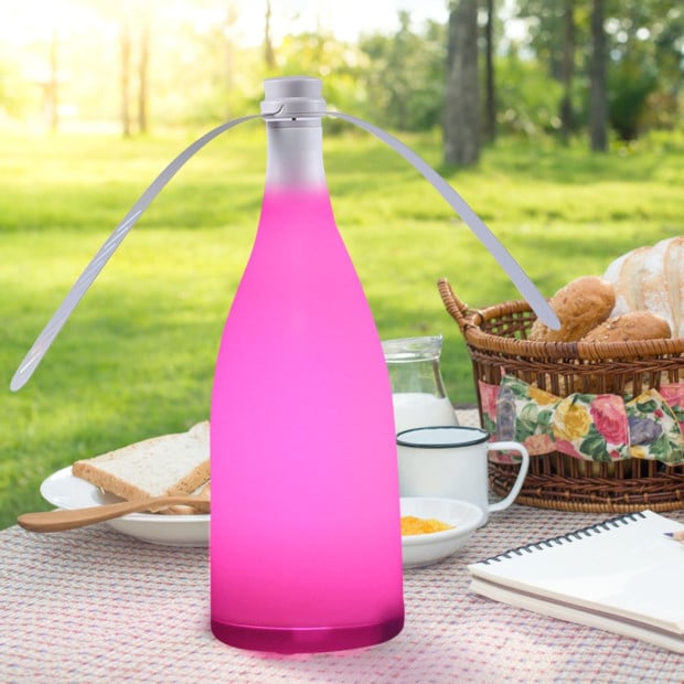 LED Repellent Fly Fan Indoor Outdoor Home Chemical Safe Trap Pink Image 8