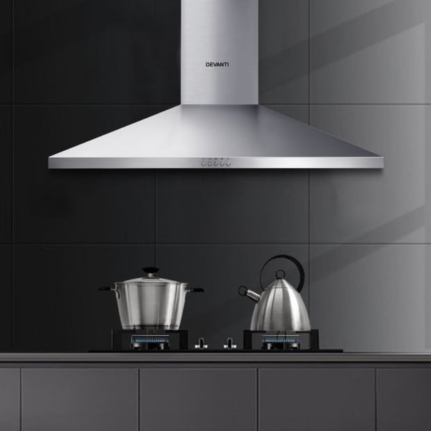 Range Hood 90cm 900mm Kitchen Canopy Stainless Steel Rangehood Image 7