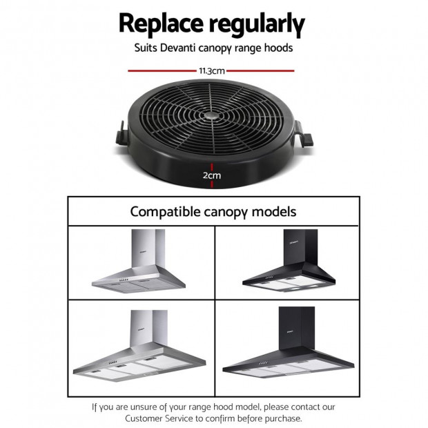 Pyramid Range Hood Rangehood Carbon Charcoal Filters Replacement Image 2