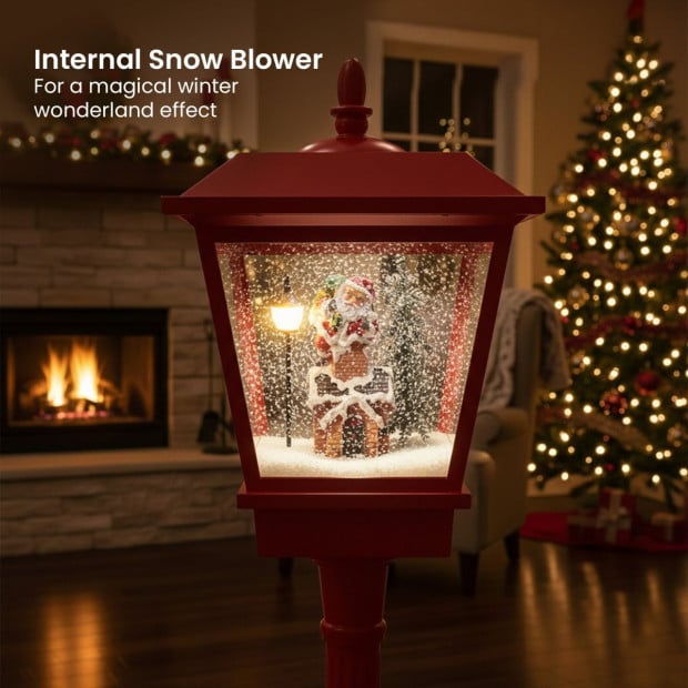 Christabelle 1.8m Christmas Lamp Post Outdoor Display Decoration LED Lights Front Yard Lawn Statue Ornament Red Image 5