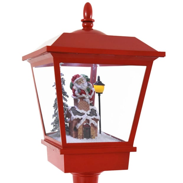 Christabelle 1.8m Christmas Lamp Post Outdoor Display Decoration LED Lights Front Yard Lawn Statue Ornament Red Image 6